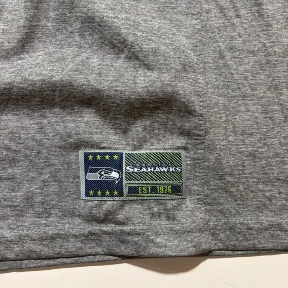 Seattle Seahawks Grey Long sleeve Graphic Tee shirt football NFL